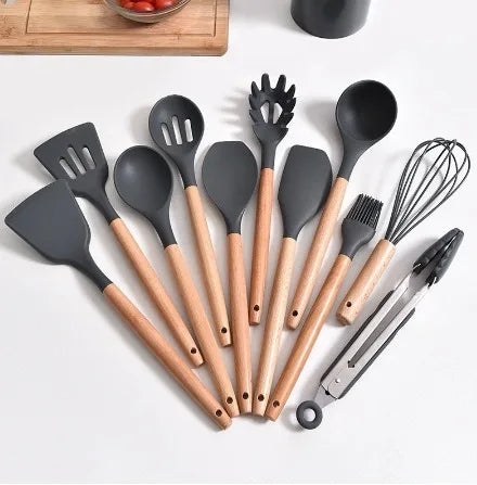 Kit Colher De Silicone Para Cozinha C/ 12 Peças